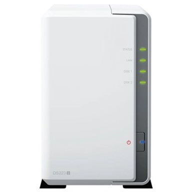 SYNOLOGY Server DS223j DiskStation 2-bay NAS, 2.5"/3.5" HDD/SSD tvrdi disk, 1GB, G-LAN, 2x USB 3.2